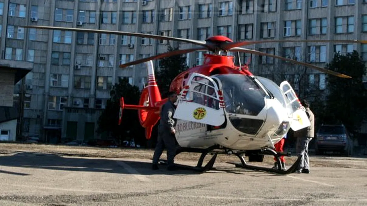 Bărbatul împuşcat la Constanţa, transferat cu un elicopter SMURD la Spitalul Floreasca din Capitală