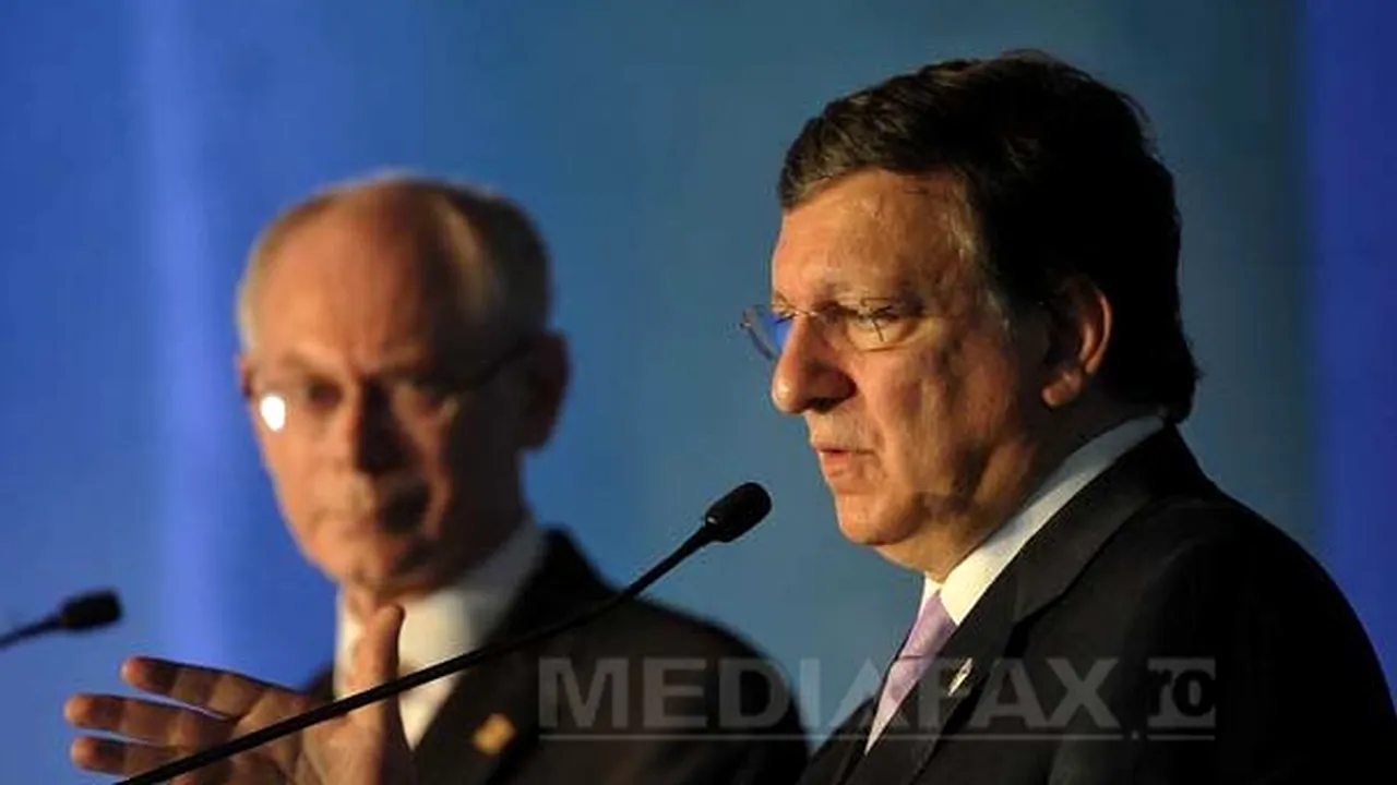 Întâlnire a preşedintelui Băsescu cu Van Rompuy şi Barroso, despre bugetul UE 2014-2020