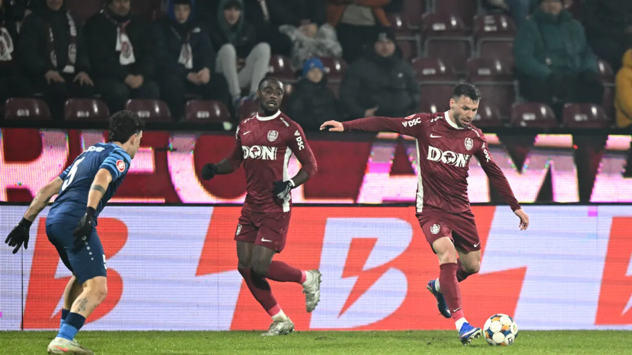 Superliga de fotbal. CFR Cluj dă lovitura în prelungiri în partida cu FC Argeș