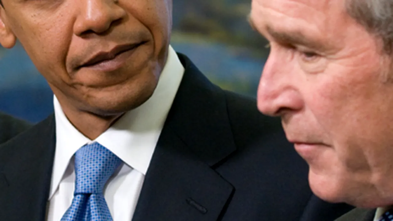 Obama şi Bush au ajuns la Capitoliu cu o întârziere de zece minute