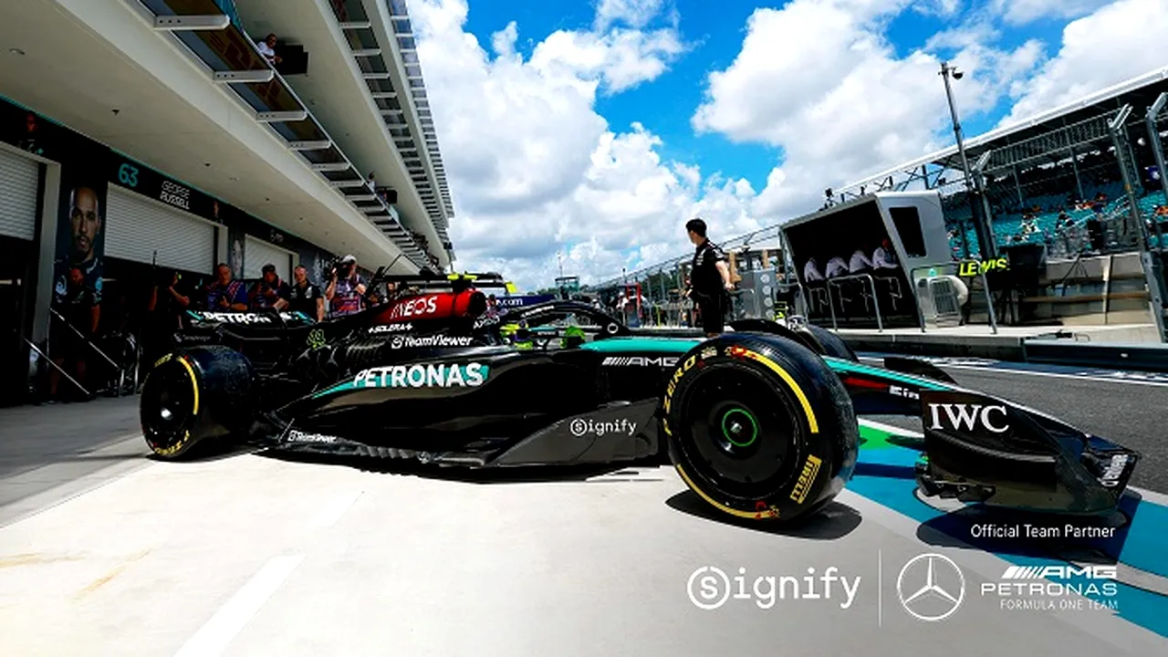 Signify şi Mercedes-AMG PETRONAS Formula 1 Team lansează un nou parteneriat 