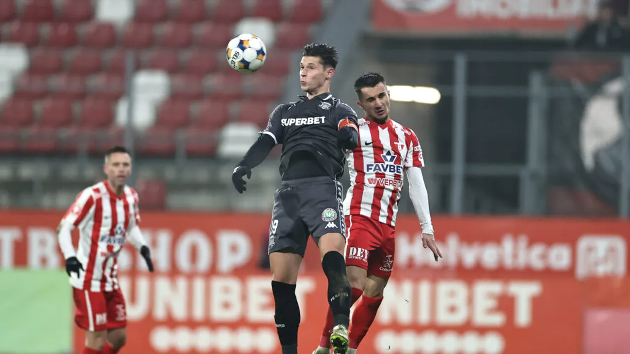 Rapid s-a impus la Arad, scor 2-1, în Superligă