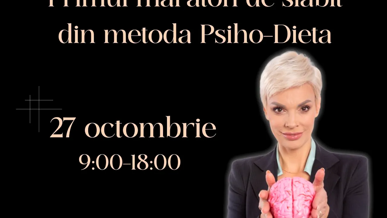 Anca Alungulesei organizează primul maraton de slăbit din PsihoDieta 
