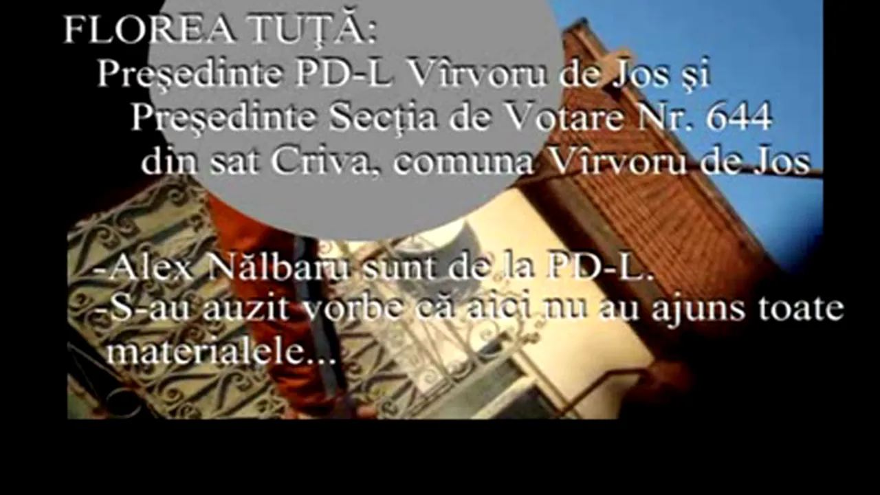 Preşedintele unei secţii de votare, înregistrat de PSD când recunoaşte că este membru PDL