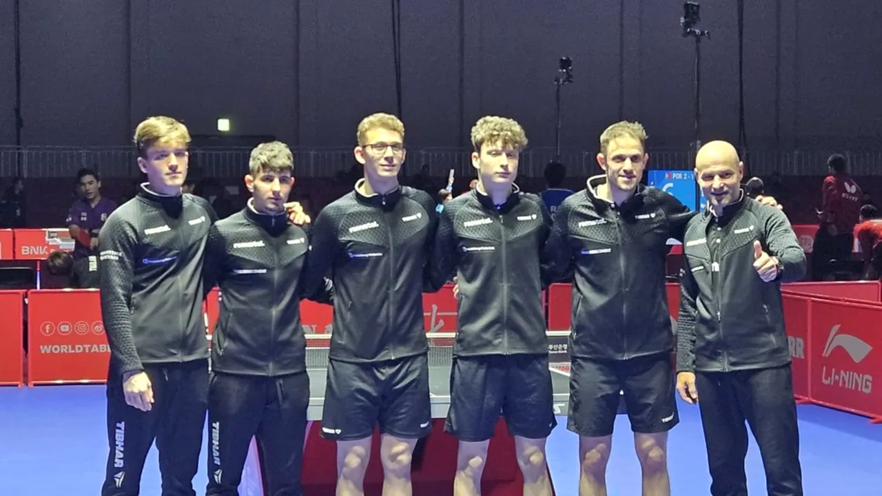 Naţionala masculină de tenis de masă reuşeşte a doua victorie la mondialul pe echipe