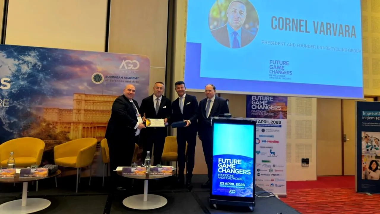 Cornel Varvara, premiat la București de Prof. Dr. Bob Djavan pentru implicarea în sănătate