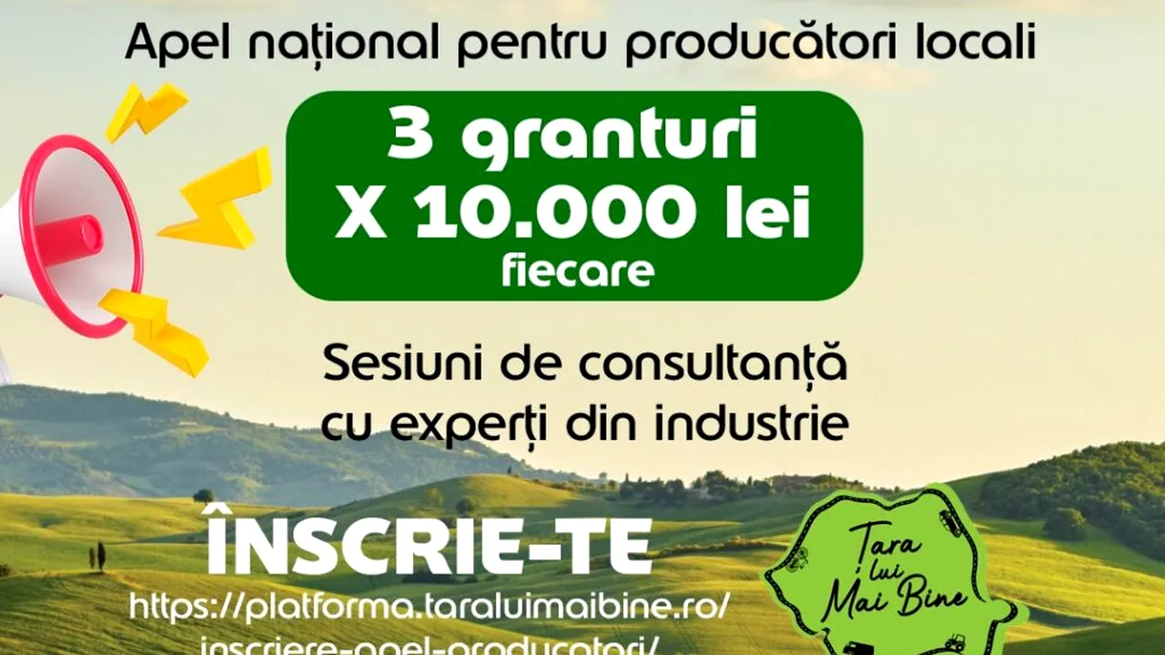 Producătorii locali primesc o șansă în plus: Edenred, HORA și FIHR lansează o nouă competiție națională de granturi