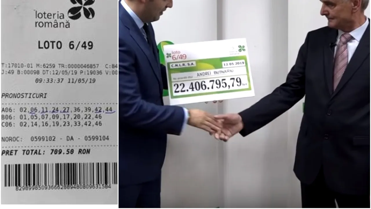 VIDEO | Loteria Română anunţă câştigătorul marelui premiu de 4,7 milioane de euro, la Loto 6/49/ „Cine face ca mine, ca mine să păţească!” 