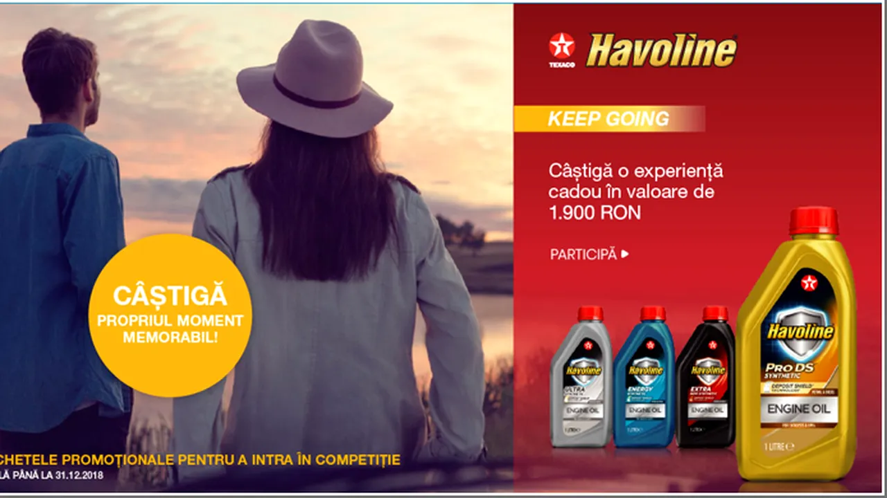 (P) Havoline şi Premium Lubricants organizatorii unei campanii promoţionale cu premii speciale