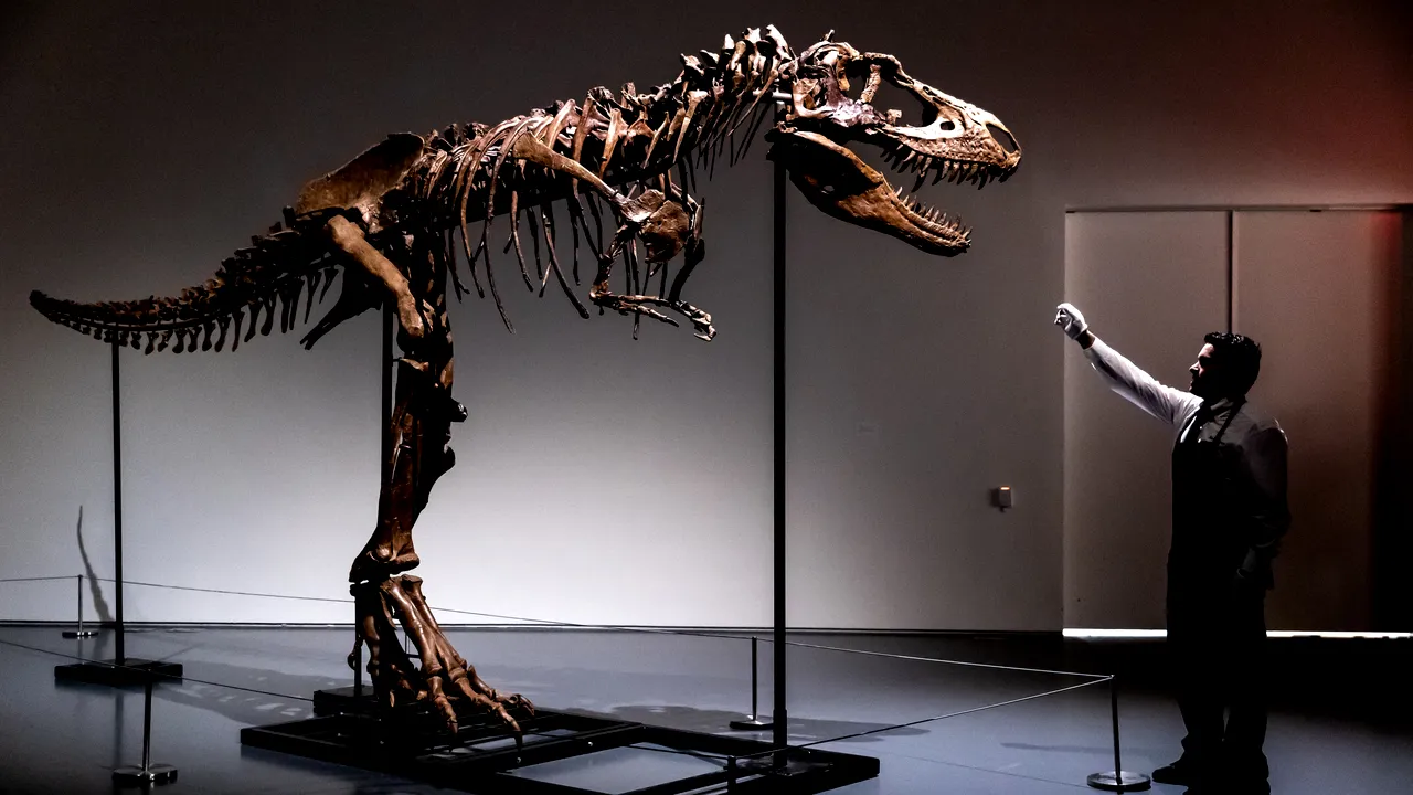 Un schelet de dinozaur vechi de 76 de milioane de ani, scos la licitaţie în New York. La ce sumă este estimat