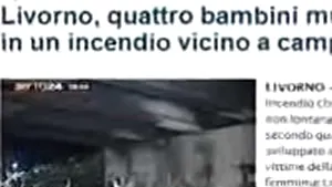 Copiii ucişi într-un incendiu la Livorno, romi de origine română (VIDEO)