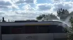 Locomotivă în flăcări pe Valea Oltului! Călătorii, evacuați