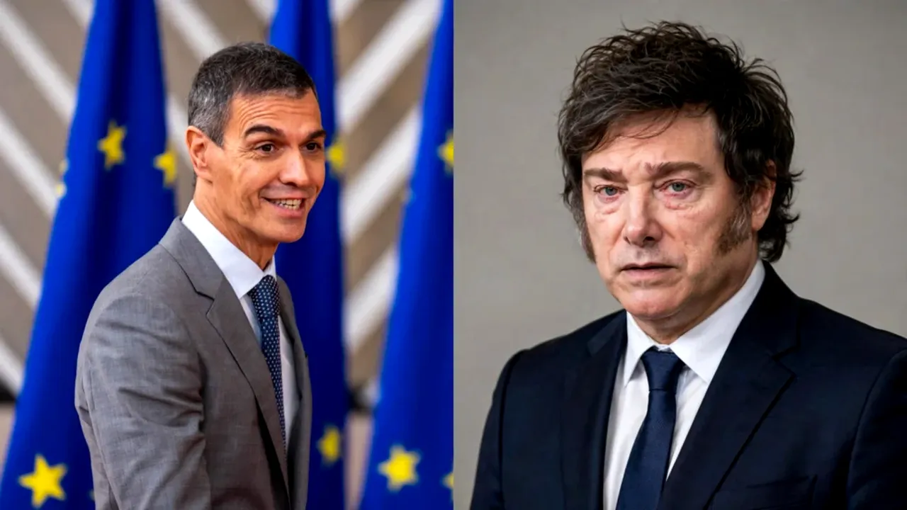 Javier Milei îl numește pe Pedro Sánchez un dictator și un „imprezentabil”  în timpul vizitei la Madrid
