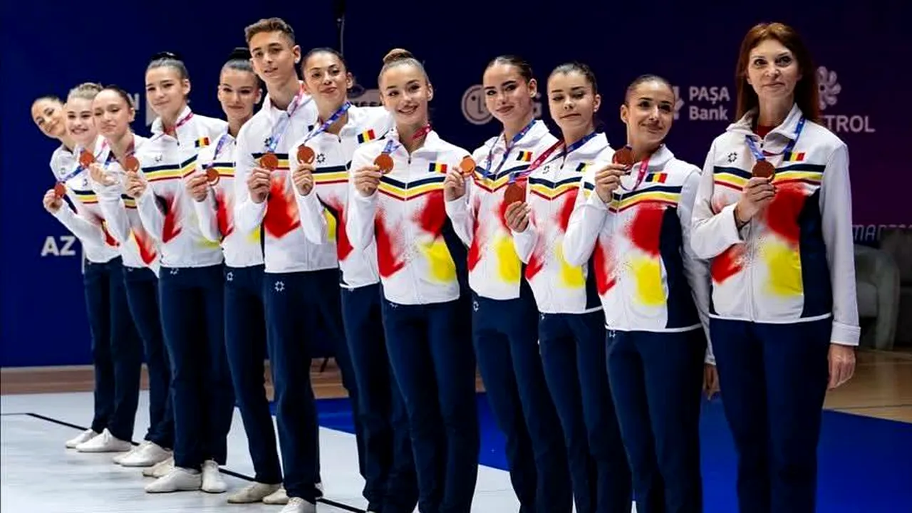 Bronz pentru echipa României la Campionatele Europene de Gimnastică Aerobică din Azerbaidjan