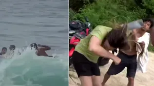 Un surfer a lovit violent o femeie: au încercat să călărească acelaşi val, dar totul s-a terminat cu o bătaie
