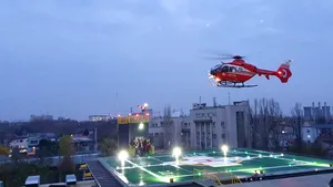 FOTO | A fost efectuat primul zbor pe heliportul Spitalului Universitar Bucureşti