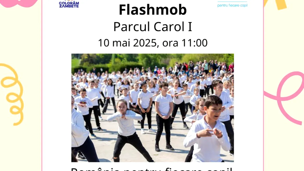UNICEF România: Flashmob artistic susținut de 500 de copii în București