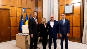 Nadia Comăneci și Mihai Covaliu au fost oaspeții premierului Ilie Bolojan
