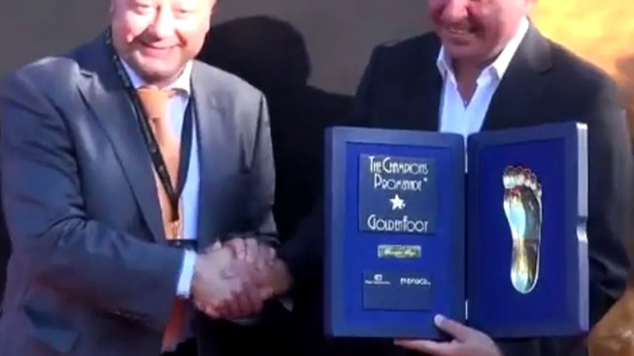 Gheorghe Hagi a primit trofeul Golden Foot, la Monte Carlo - FOTO, VIDEO