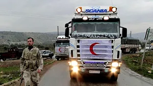 Primul convoi umanitar din 2012 a ajuns în oraşul sirian Darayya, în cadrul unui armistiţiu temporar