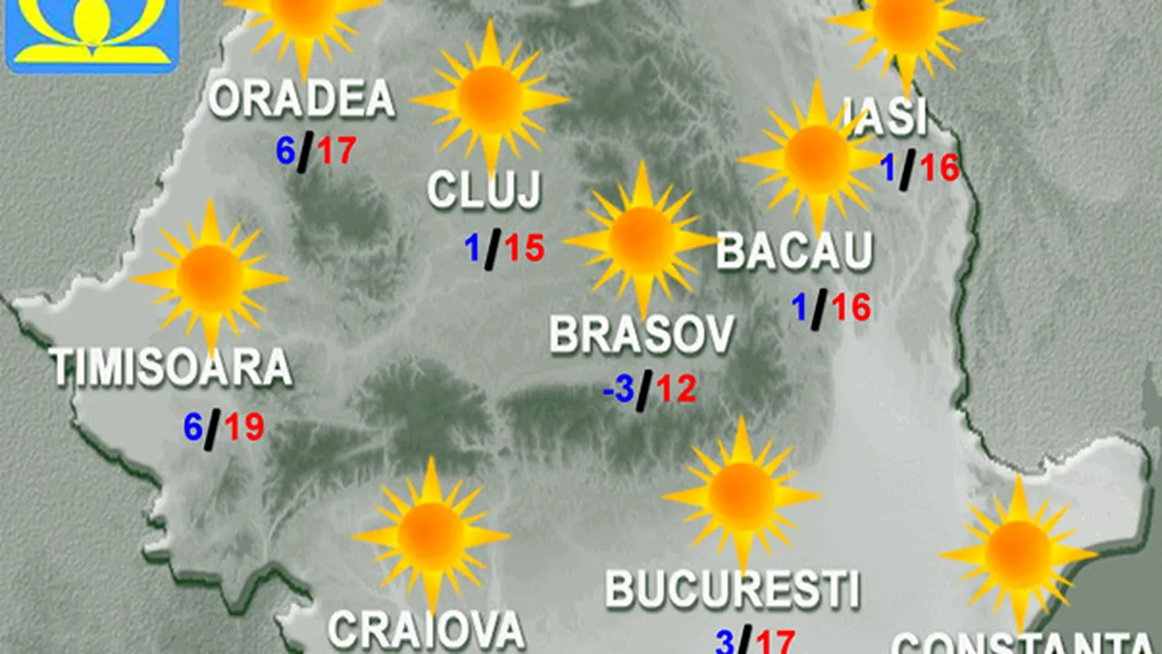 PROGNOZA METEO: Cum va fi vremea în weekend, în ţară, în Capitală şi la munte