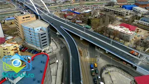 Cum se vede pasajul Basarab din elicopter - FOTO