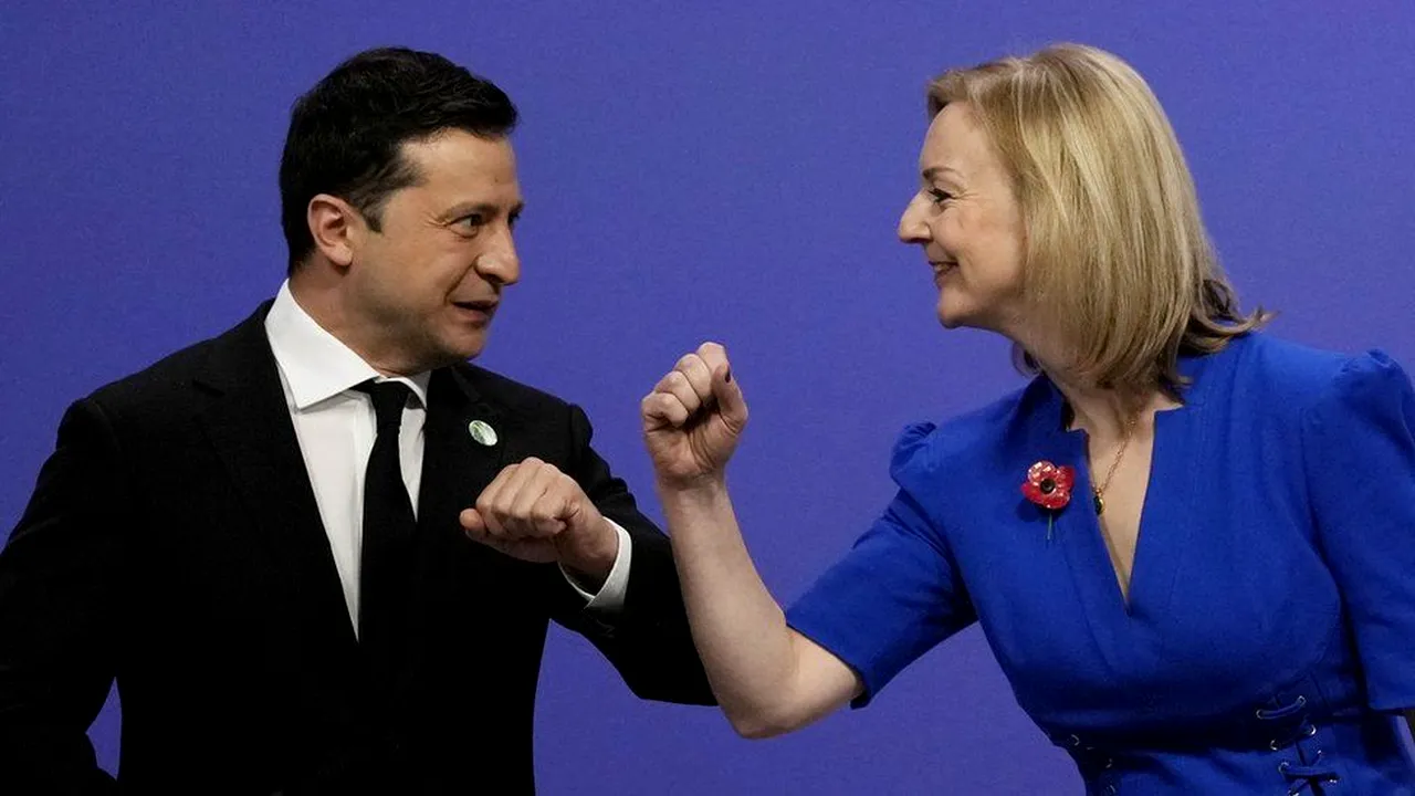 Volodimir Zelenski a vorbit cu Liz Truss şi mizează pe sprijin suplimentar din partea Marii Britanii