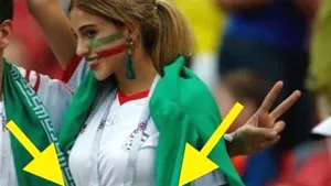 Imaginea cu o suporteră a Iranului s-a viralizat la Campionatul Mondial de Fotbal. Iată DETALIUL observat de un internaut cu 