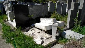 GALERIE FOTO Trei adolescenţi, cercetaţi pentru că ar fi profanat morminte în Cimitirul Evreiesc