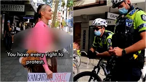 O activistă vegană a protestat topless pe stradă. Ce le-a spus poliţistilor care i-au cerut să se acopere

