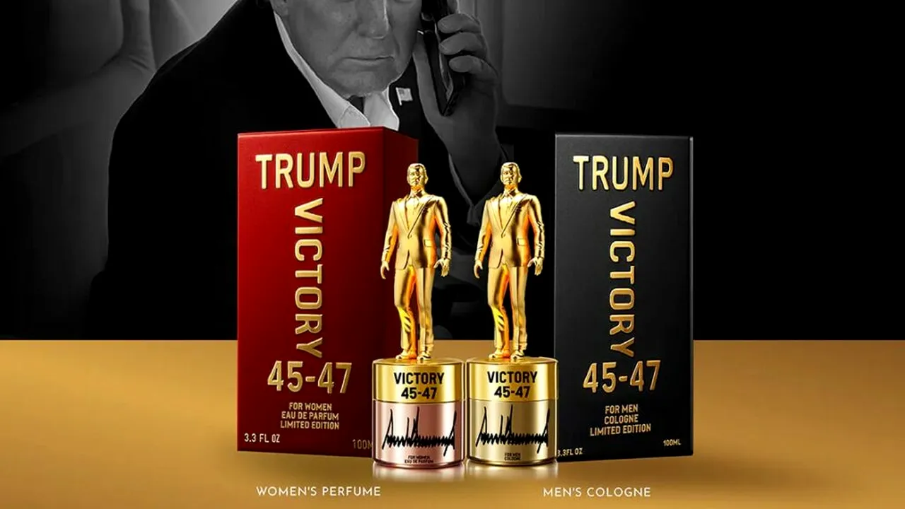 Trump lansează noul său parfum, „Victory 45-47”