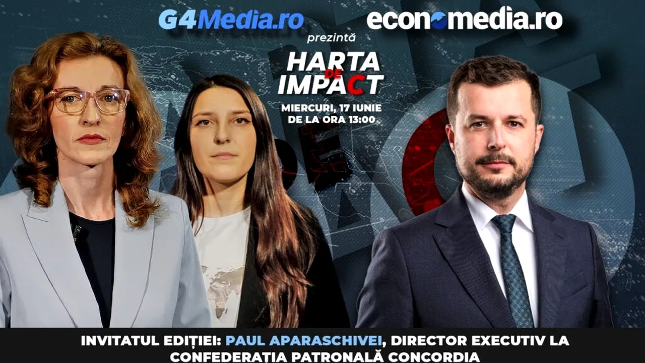 Paul Aparaschivei este invitatul de miercuri în emisiunea „Harta de impact”, realizată de G4Media și Economedia