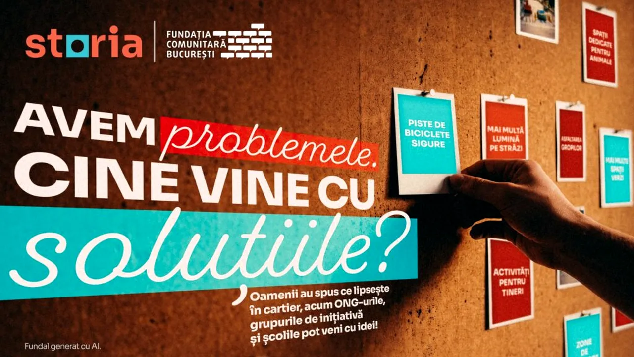 Storia finanțează proiecte care pot îmbunătăți viața în cartierele din București