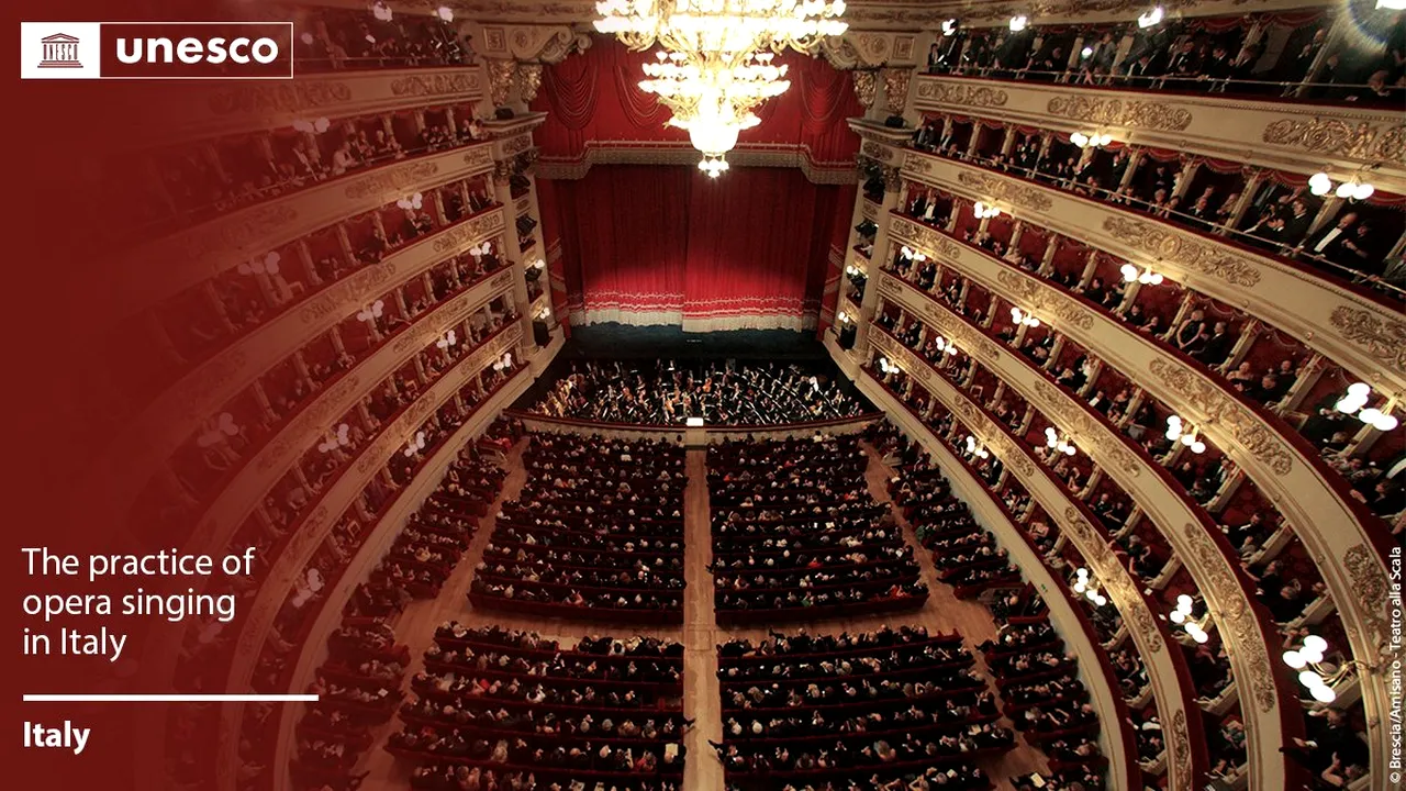 Opera italiană a fost inclusă pe lista patrimoniului cultural al Naţiunilor Unite