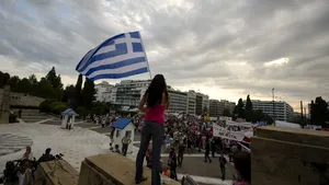Manifestaţie proeuropeană la Atena concomitent cu desfăşurarea summitului de la Bruxelles