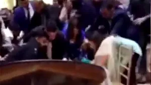 VIDEO | Bătaie în toată regula la o nuntă din Canada: „Săraca mireasă şi săracul mire”