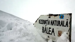 Risc de avalanşe la Bâlea Lac. Stratul de zăpadă are peste 170 de centimetri