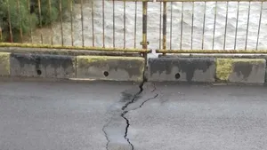 Trafic oprit pe DN 2H din Suceava din cauza fisurilor apărute în podul din Milişăuţi / Situaţia drumurilor / Circulaţia feroviară, întreruptă pe trei secţii. FOTO