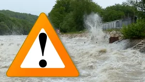 Cod portocaliu de inundații pe râuri din județul Brașov până luni