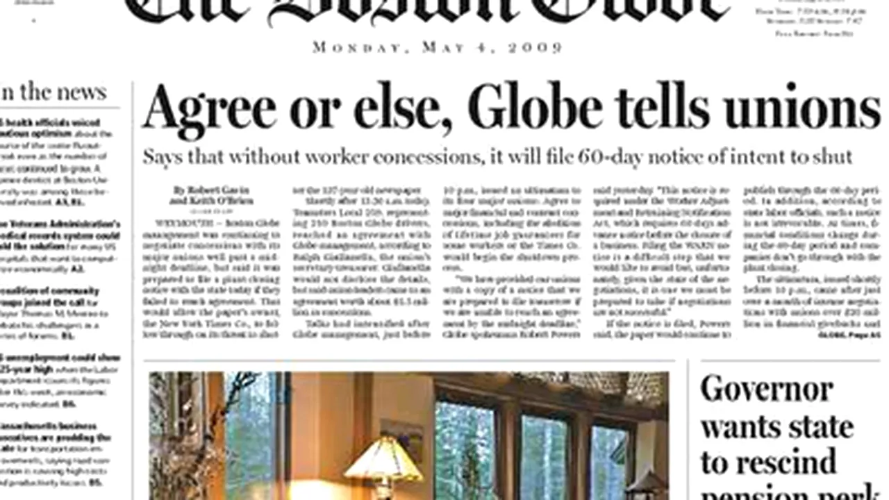 Boston Globe, aproape închis
