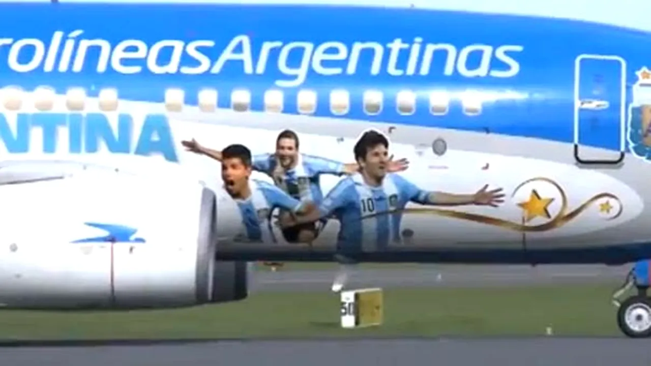 Imagini cu Messi, Aguero şi Higuain pe avionul Argentinei pentru Cupa Mondială - FOTO, VIDEO