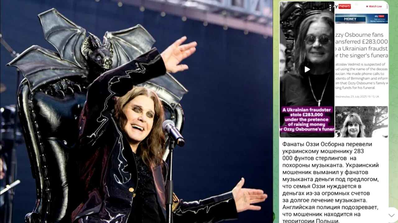 Înmormântarea lui Ozzy Osbourne, ținta propagandei ruse. Știrea falsă care a afectat fanii îndurerați