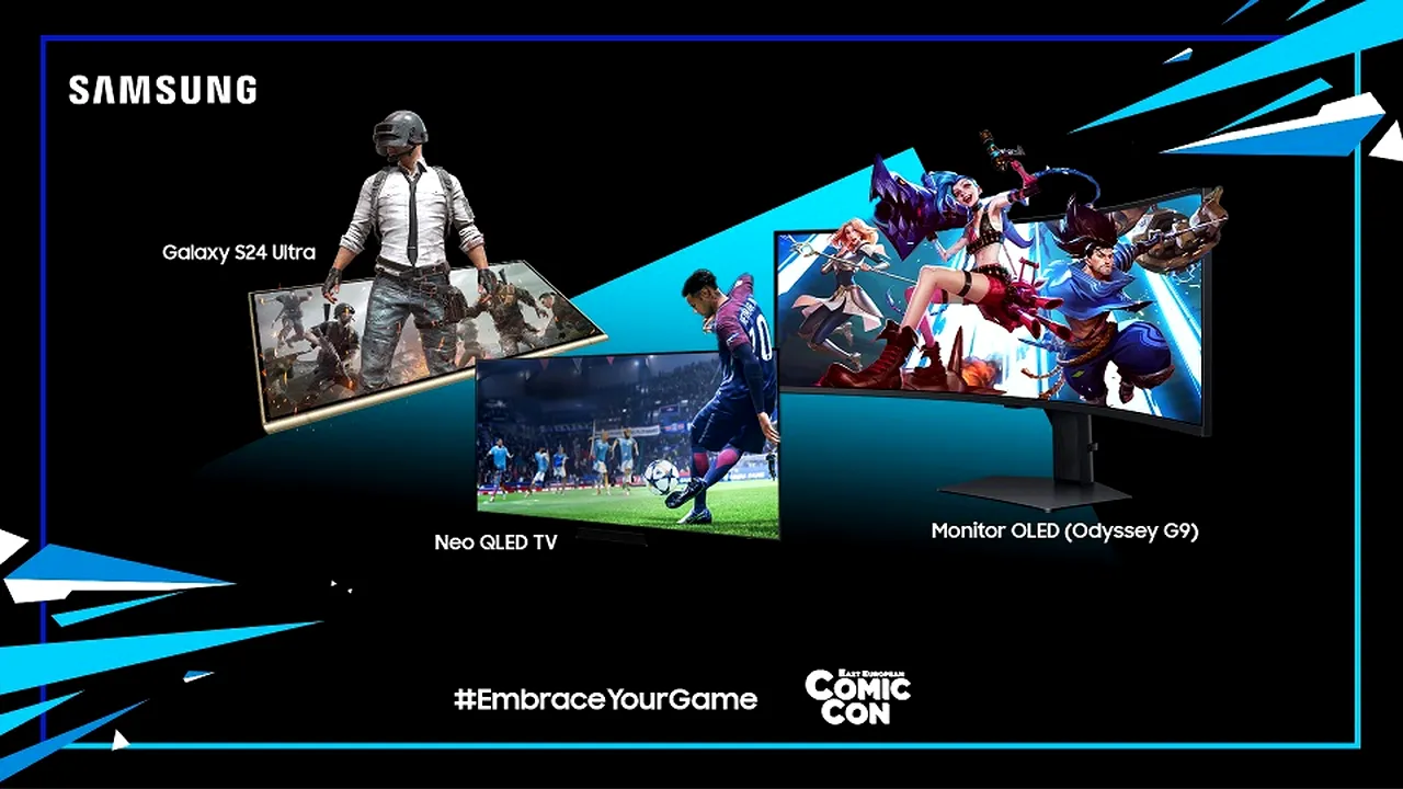 Samsung, partener principal al zonei de gaming din cadrul East European Comic Con 2024