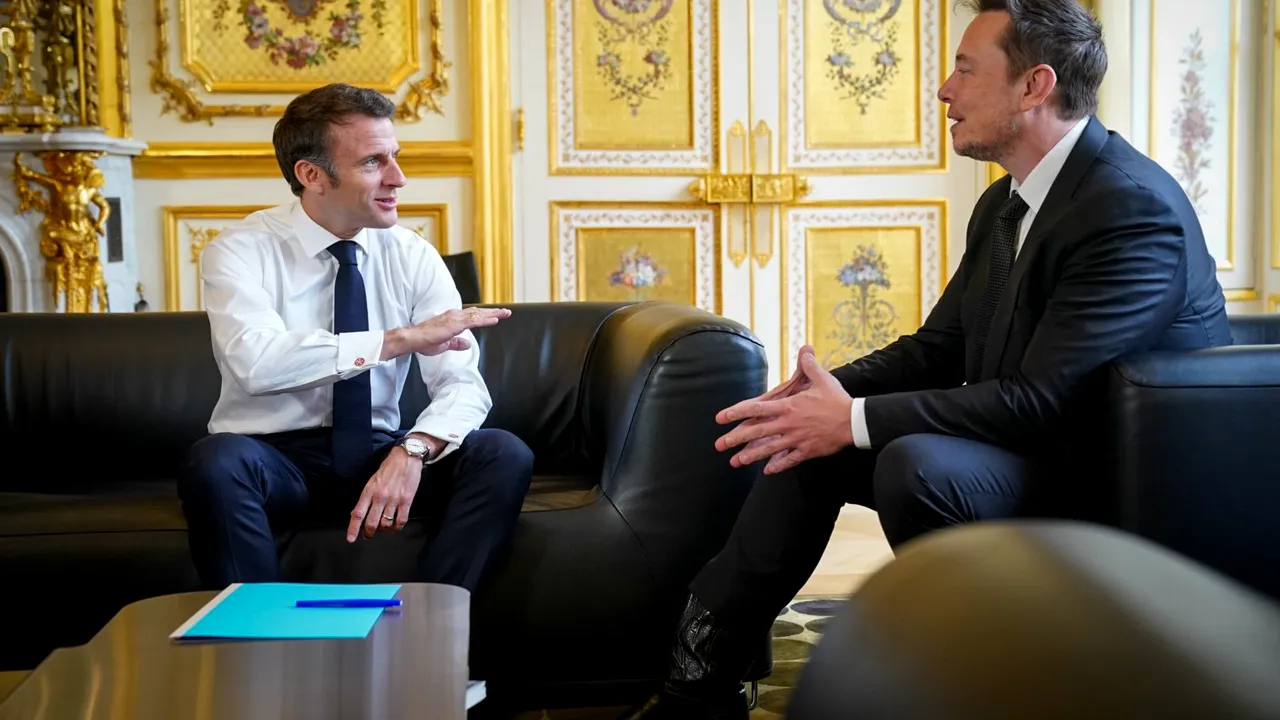 Macron şi Musk s-au întâlnit la Paris pentru a discuta despre proiecte de investiţii în Franţa