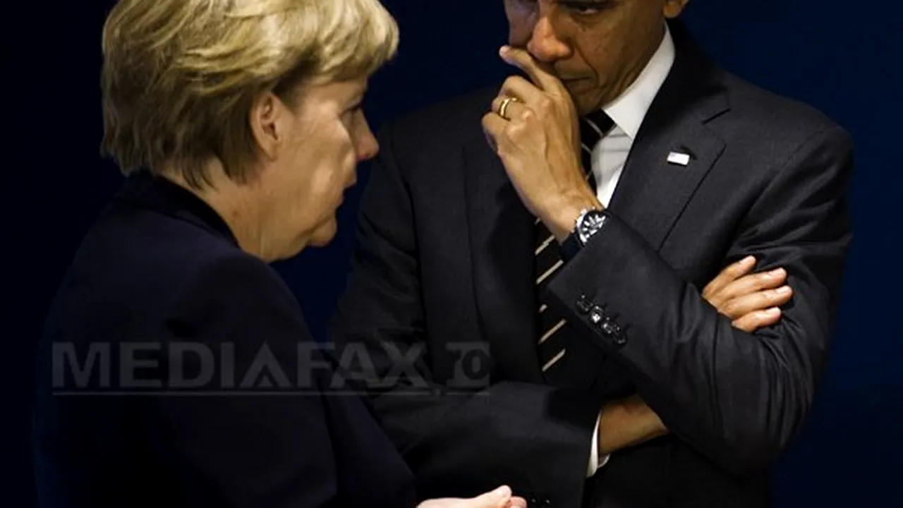 Scandalul NSA trece în planul secund al vizitei lui Merkel la Washington, în favoarea Ucrainei