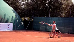Povestea campionului naţional la tenis în scaun rulant: 